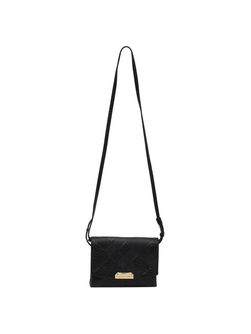 Black Leather Small Langlet Crossbody Bag