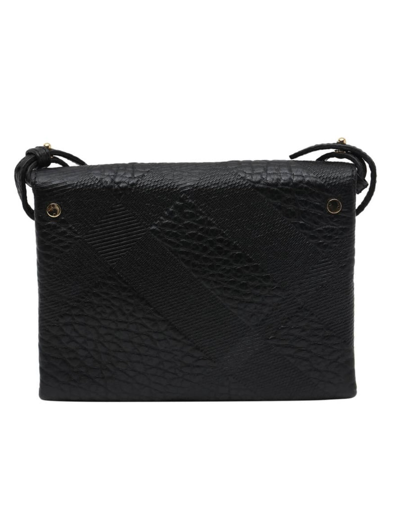 Black Leather Small Langlet Crossbody Bag