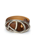 Tan Unisex Leather Belt Size- 85 cm