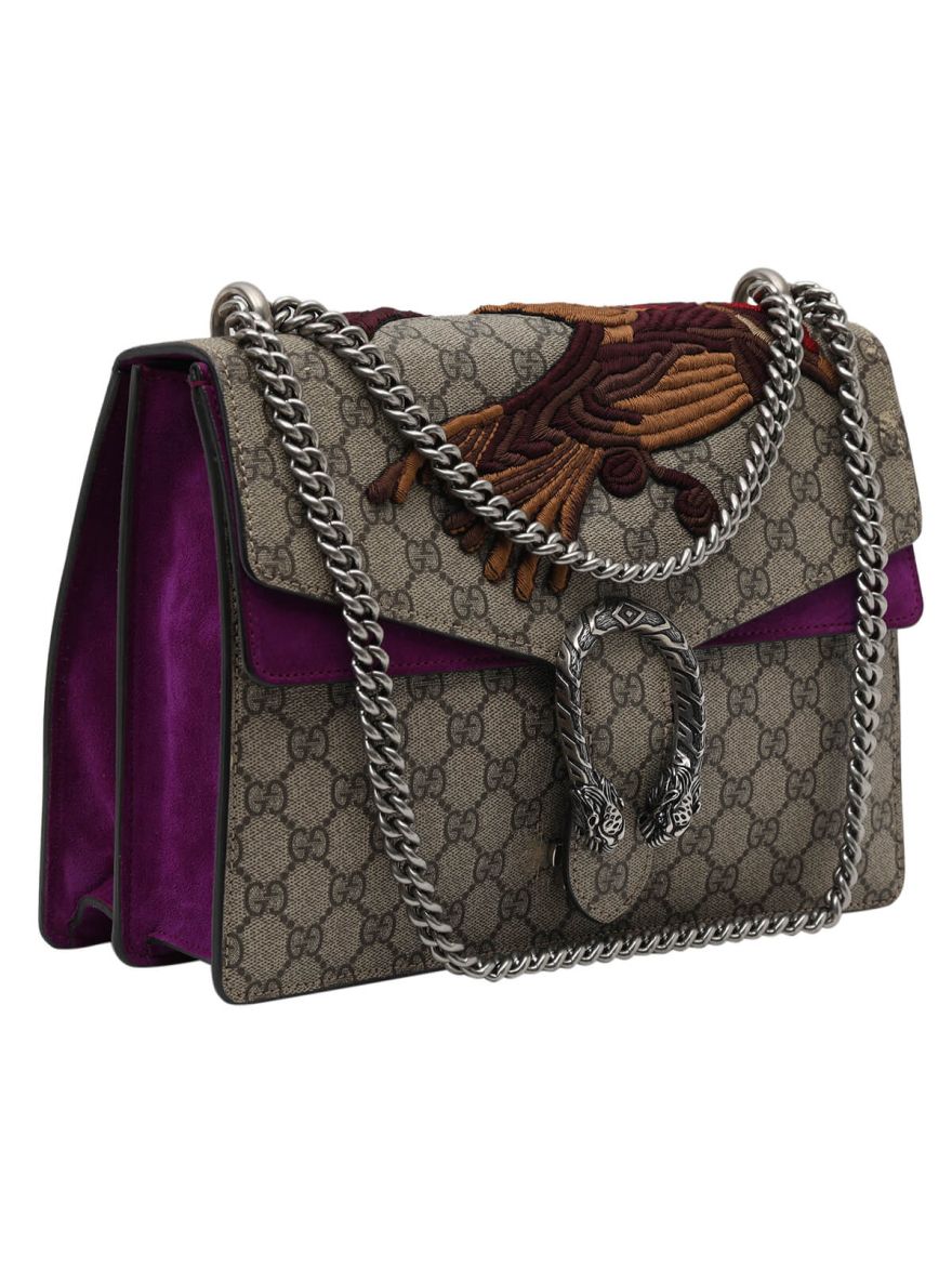 GG Monogram Medium Dionysus Supreme Embroidered Shoulder Bag