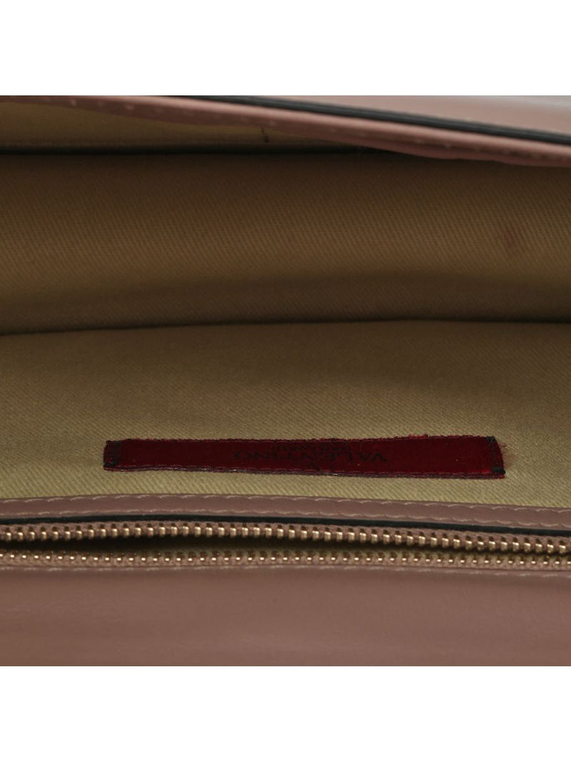 Garavani Nude Pink Rockstud Lock Noir Shoulder Bag Medium