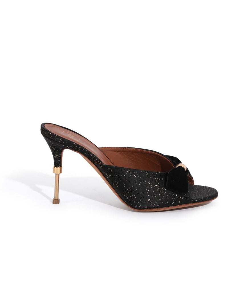 Paige Velvet-Trimmed Mule SZ 36.5 Black
