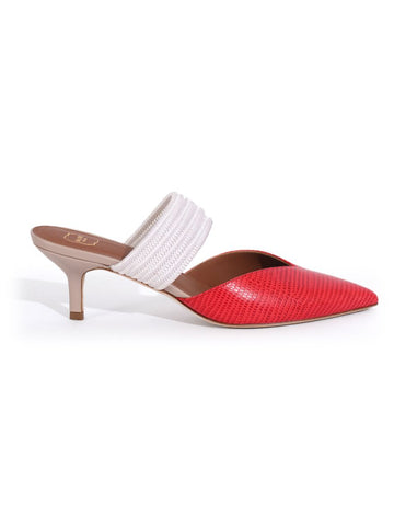 Red Lizard Leather Maisie Mules 36.5