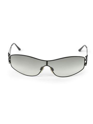 Black Gradient Lenses & Swaroski Crystal CC Sunglasses Small