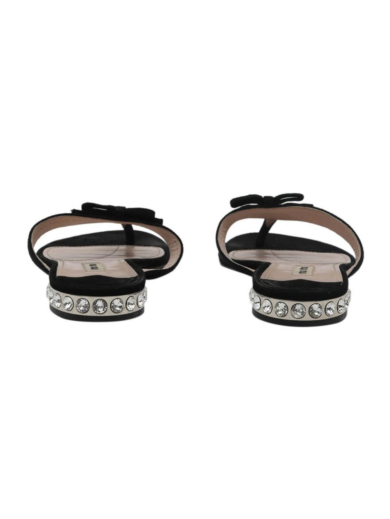 Black Suede Studded Flats/Size-38.5 EUR