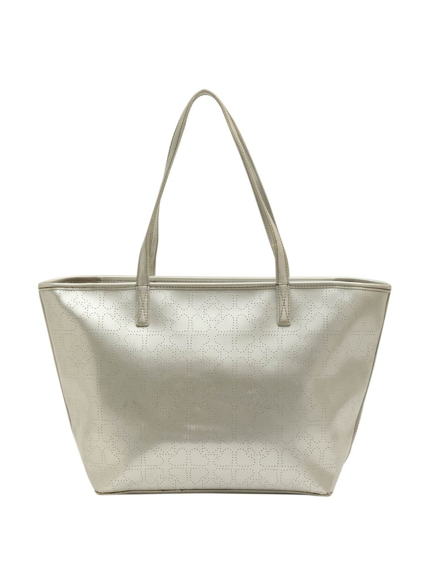 Silver Metallic Tote Bag