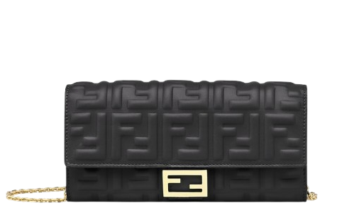 Baguette Continental Wallet With Chain One Size