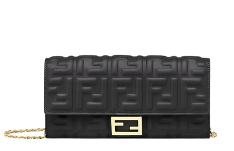 Baguette Continental Wallet With Chain One Size