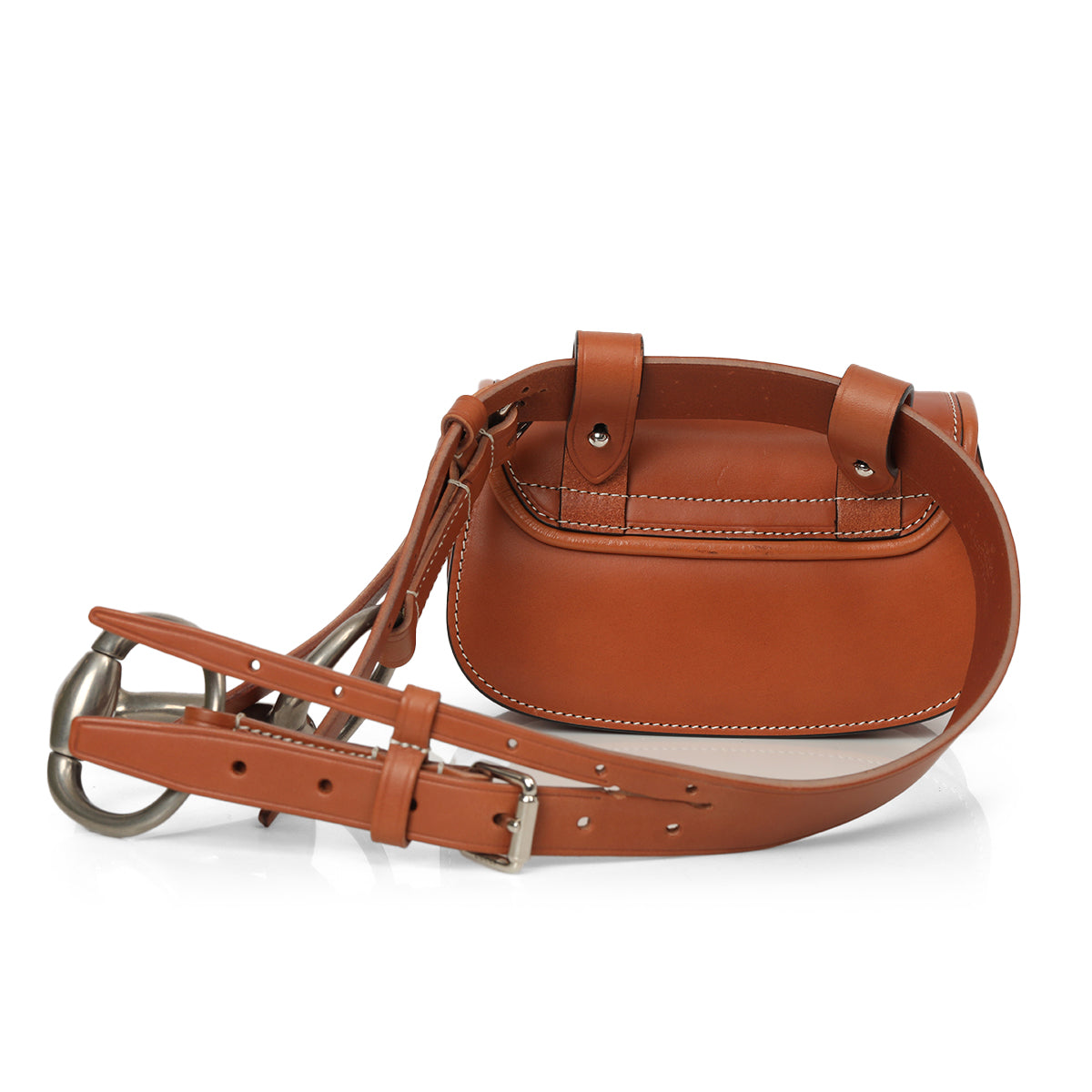 Brown Smooth Leather Bamboo 1947 Mini Belt Bag