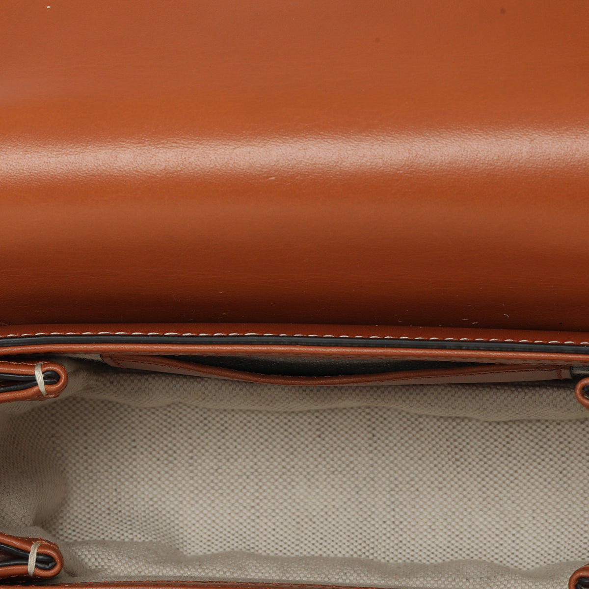 Brown Smooth Leather Bamboo 1947 Mini Belt Bag