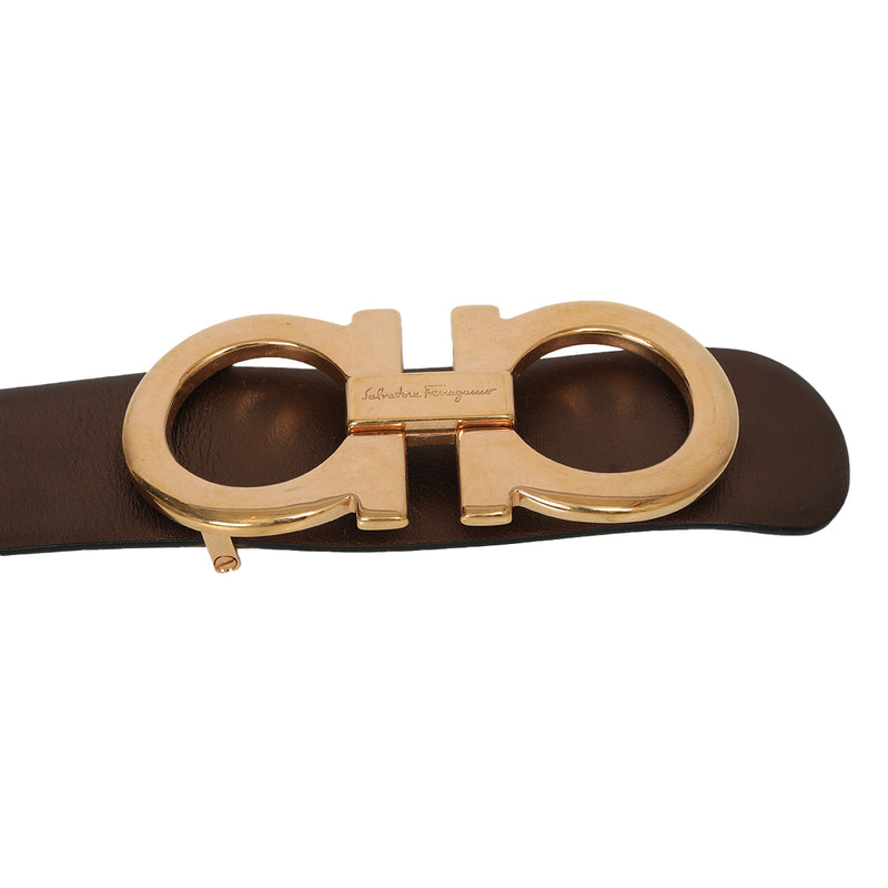 Pre loved salvatore ferragamo buckle leather belt sale