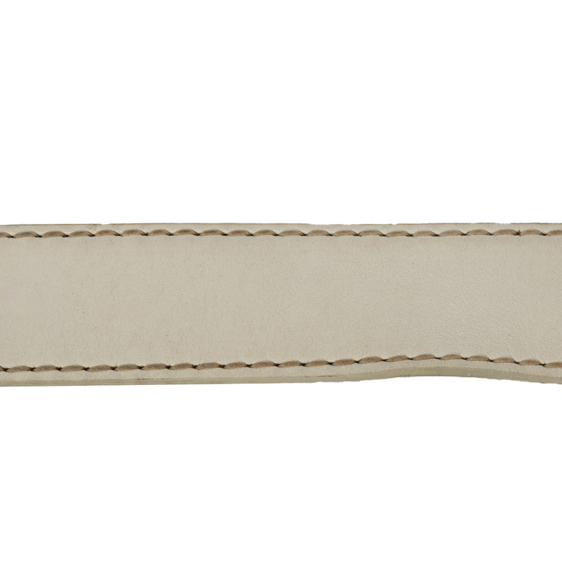 Tods white unique logo leather belt price in india