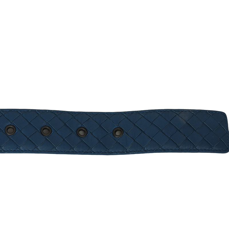 Bottega Veneta Quilted Belt in Blue - 86/32