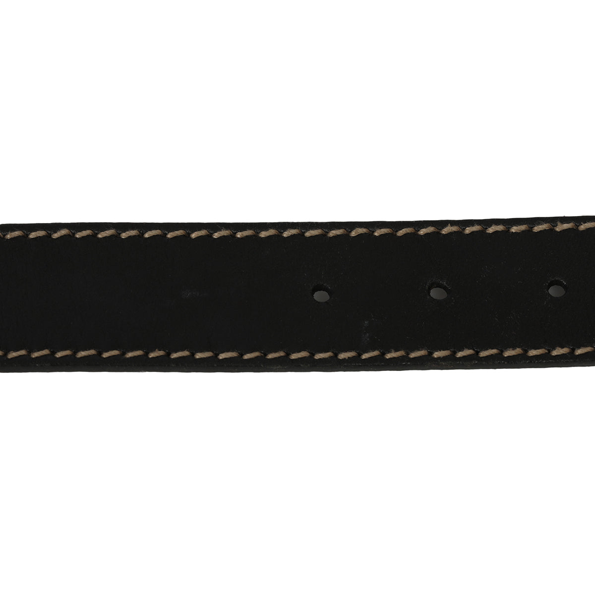 Unisex Logo Script Dark Brown Leather Belt -85