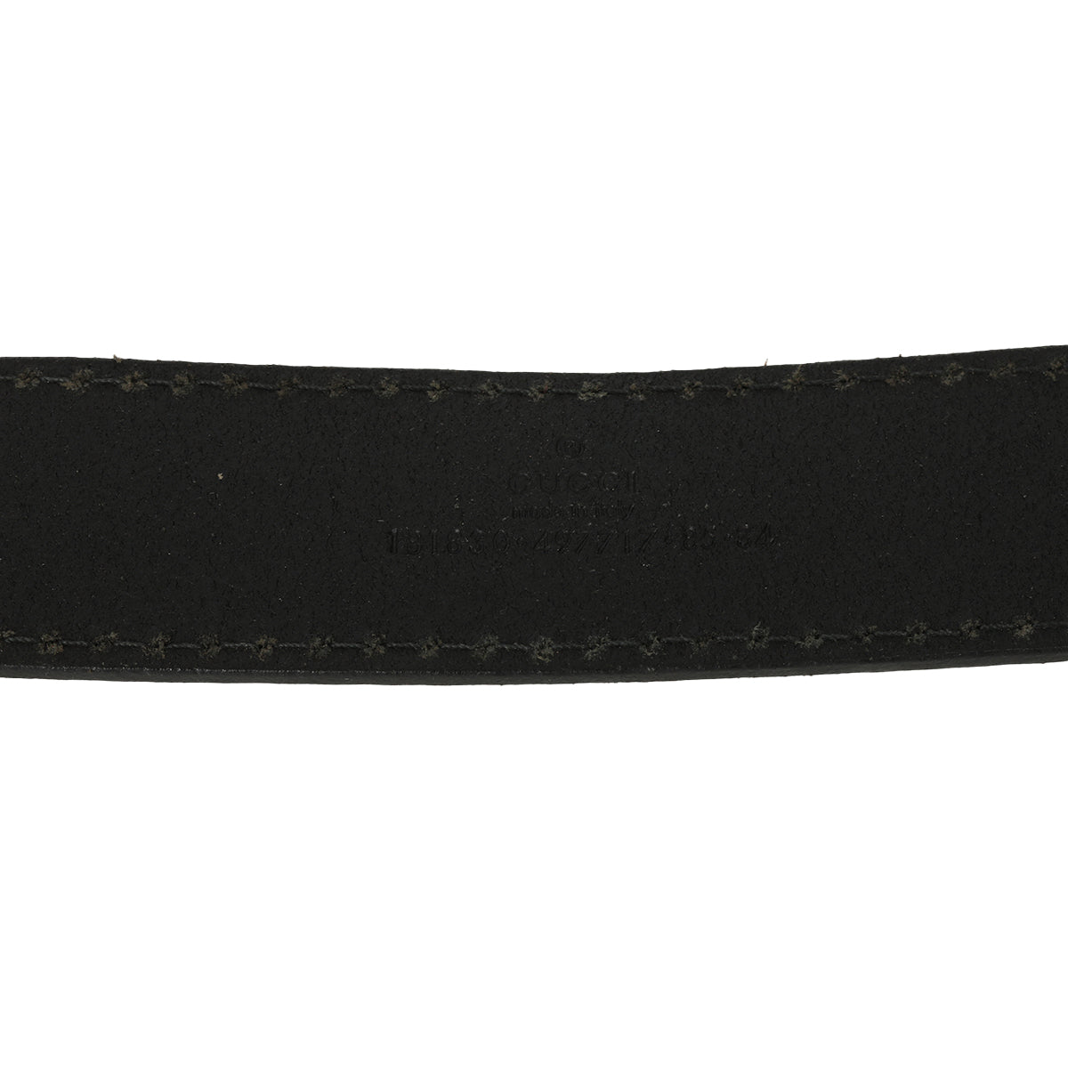 Unisex Logo Script Dark Brown Leather Belt -85