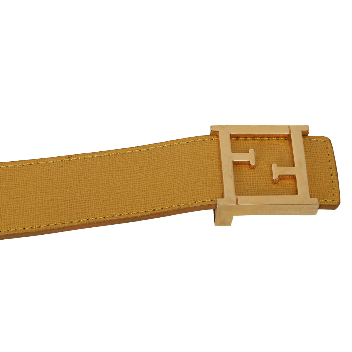 Multi Accessory Leather Belt - Yellow 85/34