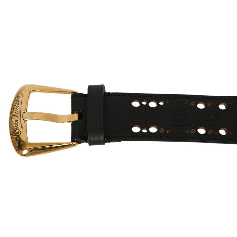 Women pre loved louis vuitton black belt