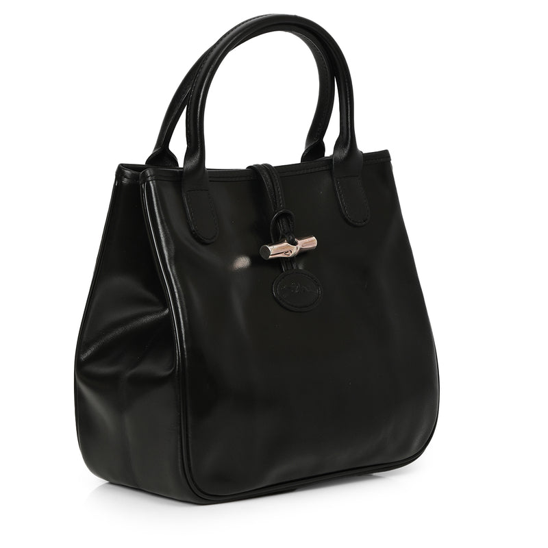 Long Champ Black Mini Handle Bag