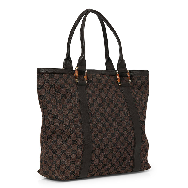 Pre loved gucci gg bamboo tote medium sale