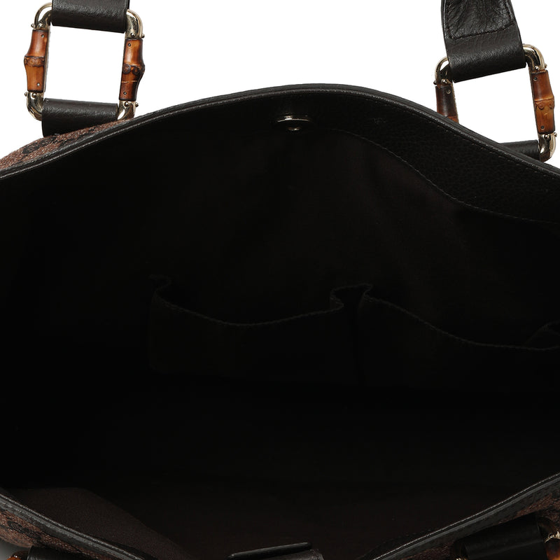 Pre loved gucci gg bamboo tote medium price