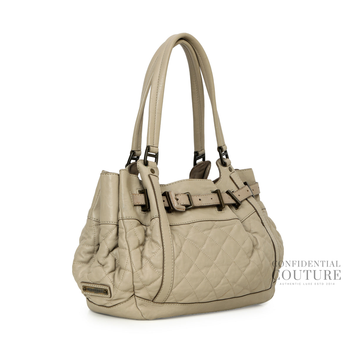 Enmore Hobo Quilted Beige Leather