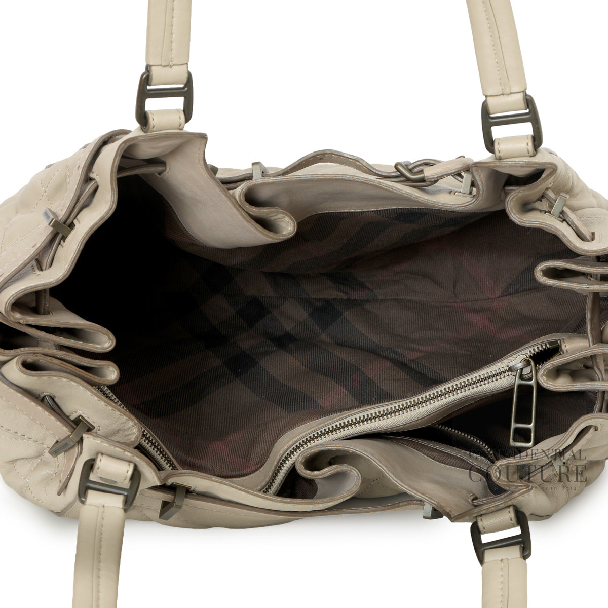 Enmore Hobo Quilted Beige Leather