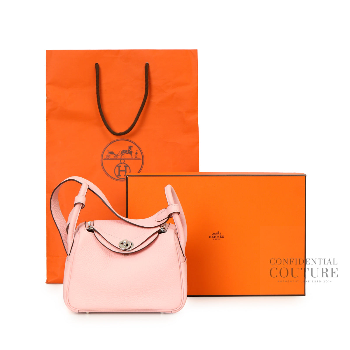 Mini Lindy Rose Sakura In Clemence Leather With Palladium Hardware | 2025