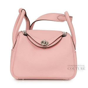 Mini Lindy Rose Sakura In Clemence Leather With Palladium Hardware | 2025