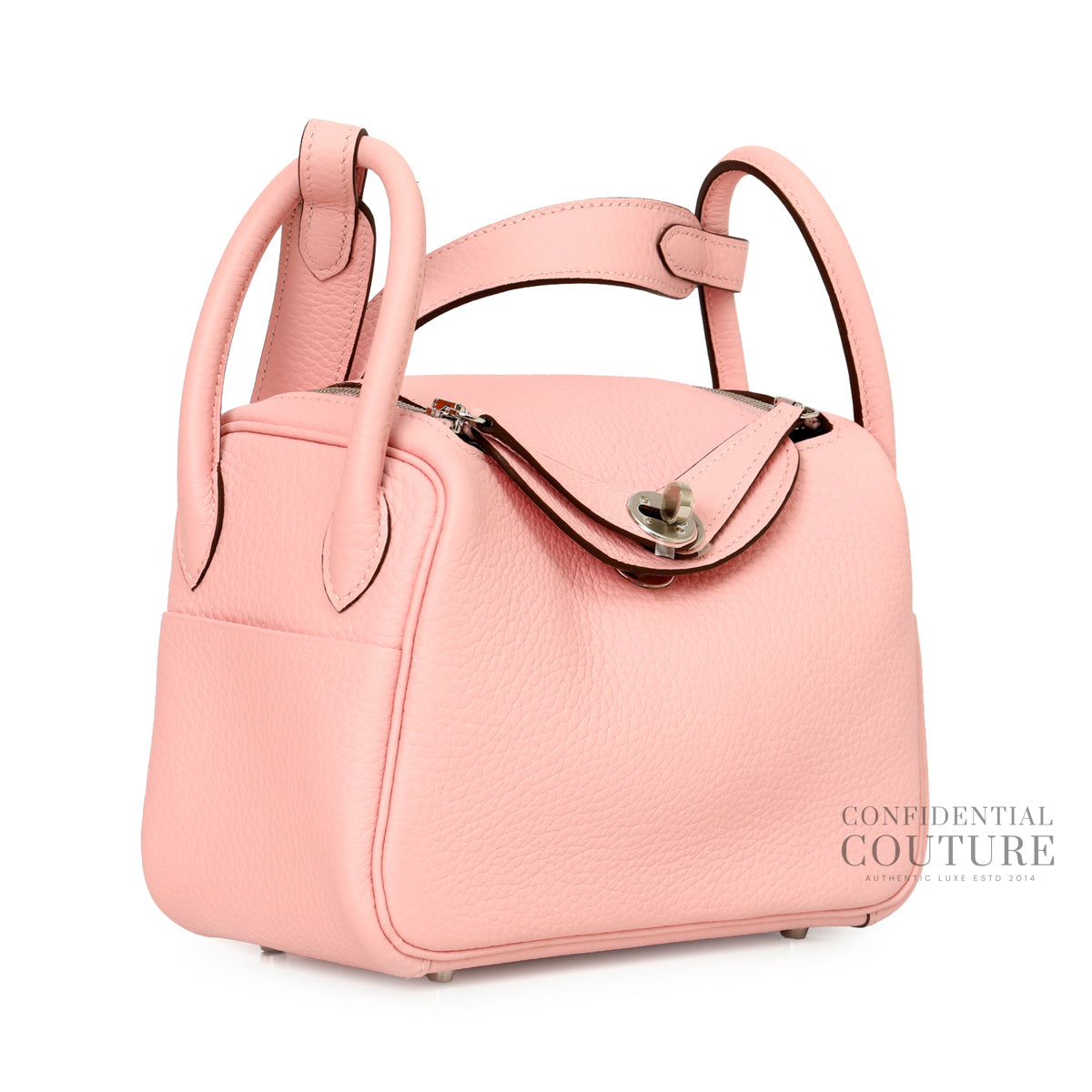 Mini Lindy Rose Sakura In Clemence Leather With Palladium Hardware | 2025