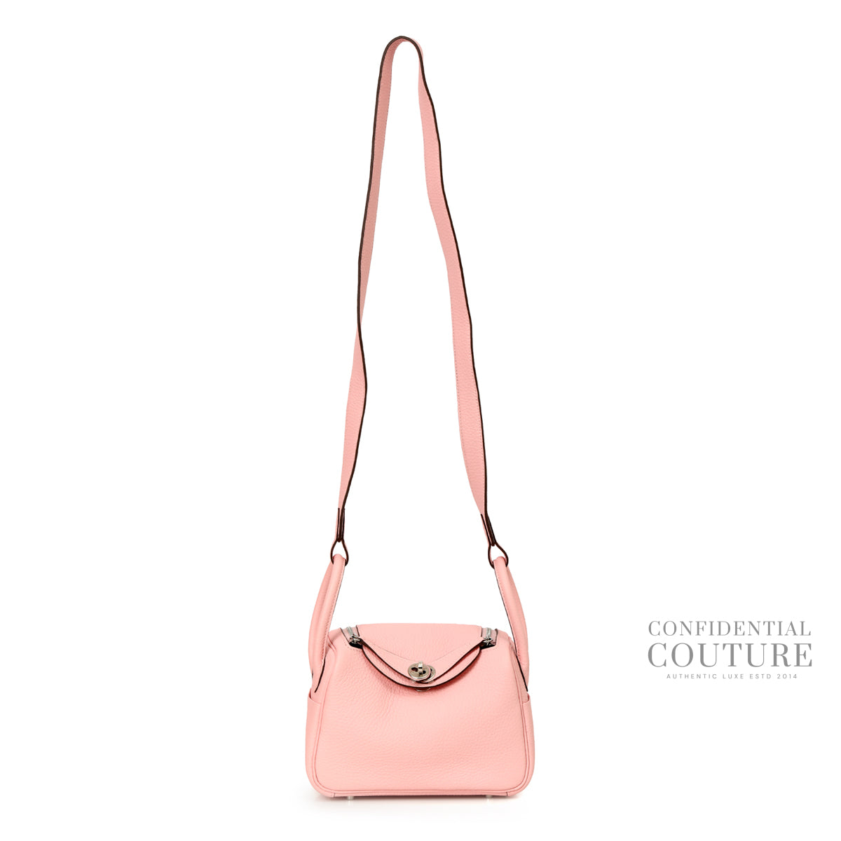 Mini Lindy Rose Sakura In Clemence Leather With Palladium Hardware | 2025