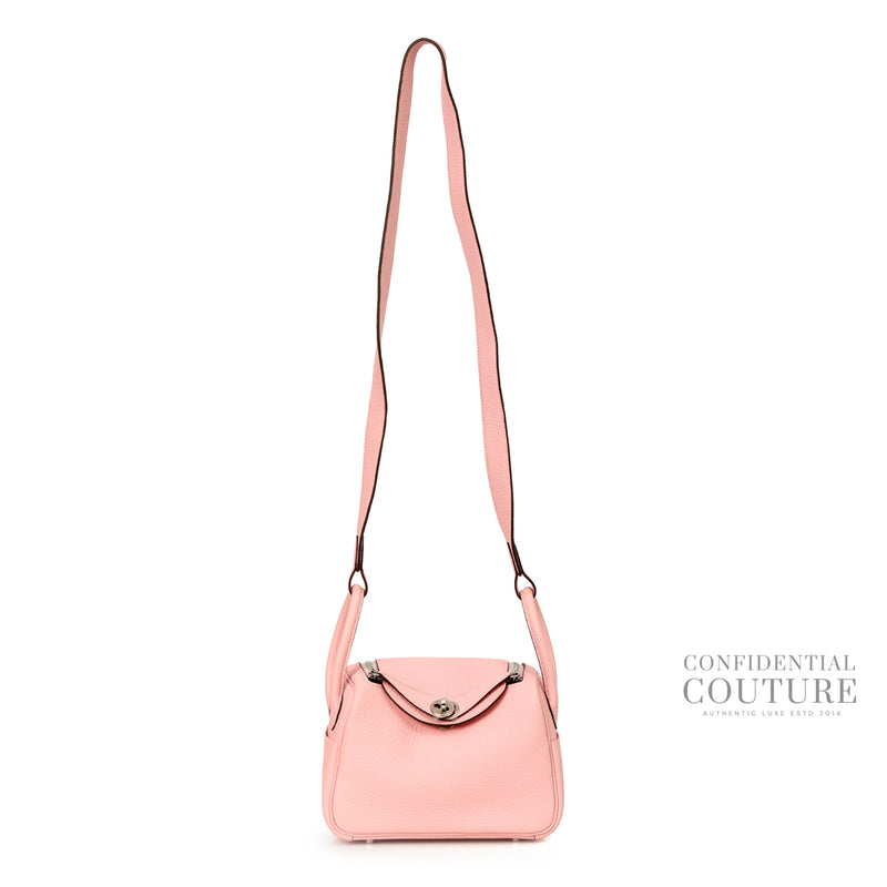 Mini Lindy Rose Sakura In Clemence Leather With Palladium Hardware | 2025