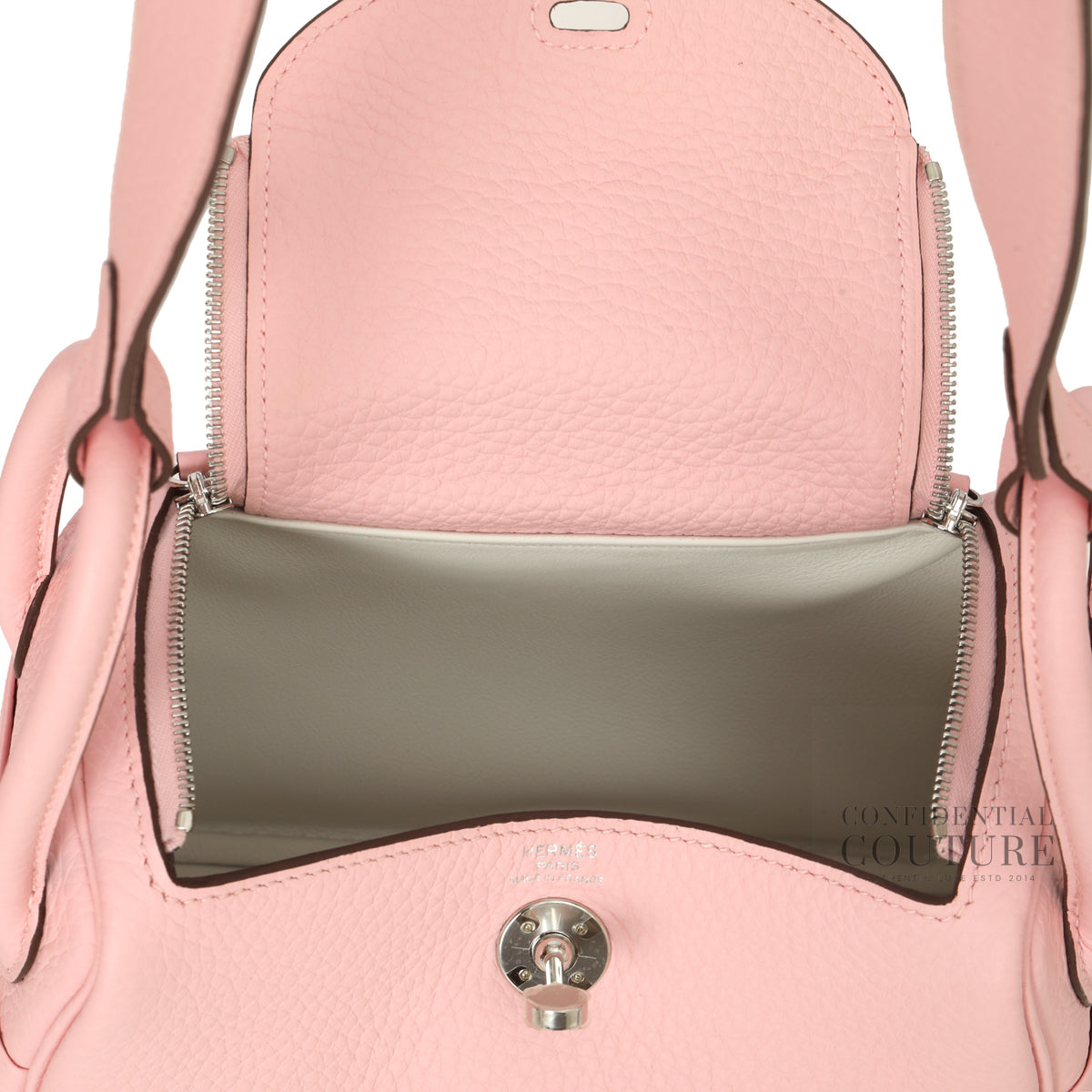 Mini Lindy Rose Sakura In Clemence Leather With Palladium Hardware | 2025