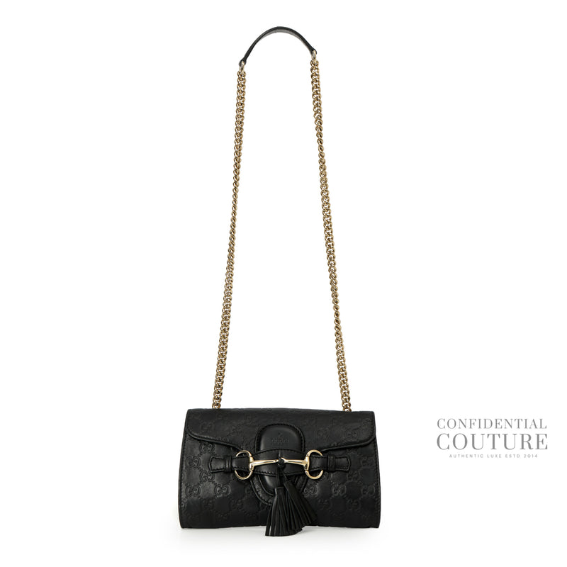 Black Horsebit Emily Small chain Bag