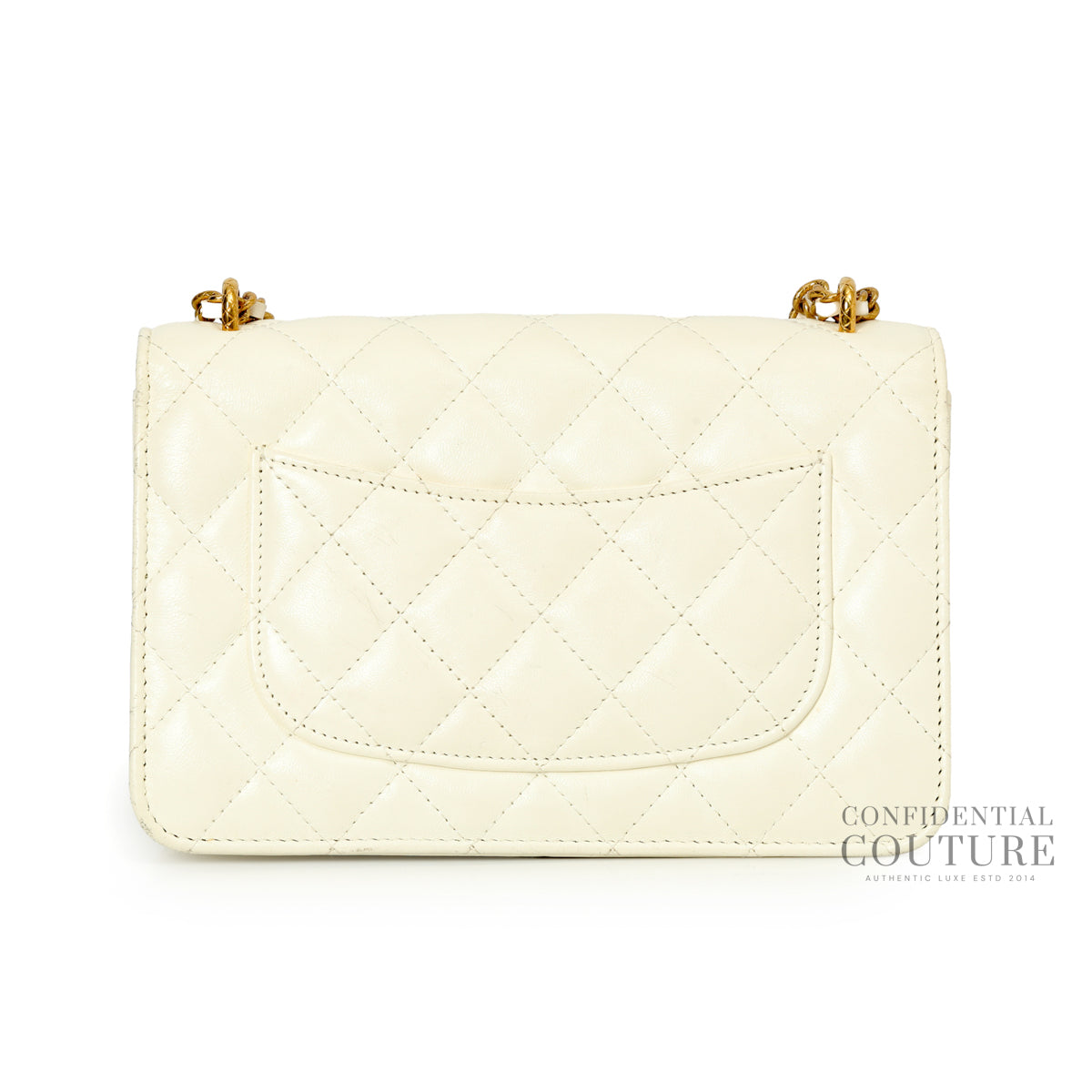 Classic Wallet On ChainGrained Shiny Calfskin & Gold-Tone Metal, Purchase Year 2022