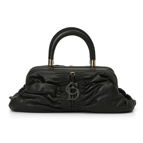 Black Leather Karenina East/West Satchel Bag One Size