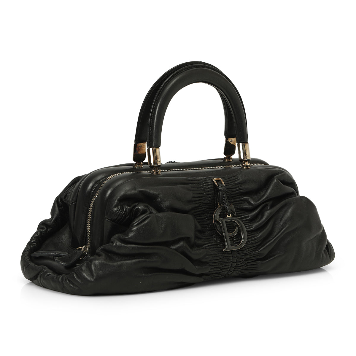 Black Leather Karenina East/West Satchel Bag One Size