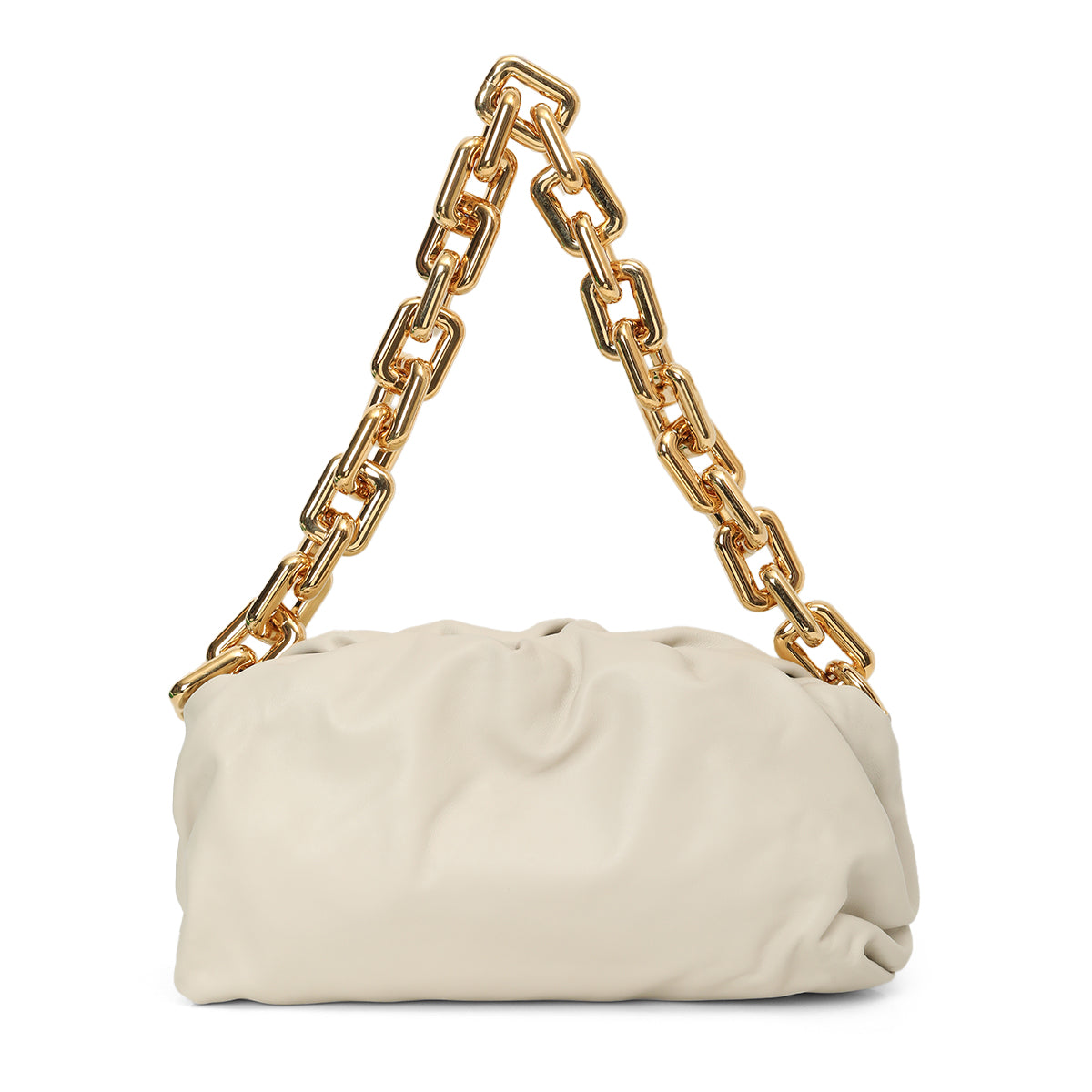 Bottega Veneta Pouch Chain Bag in Beige Medium