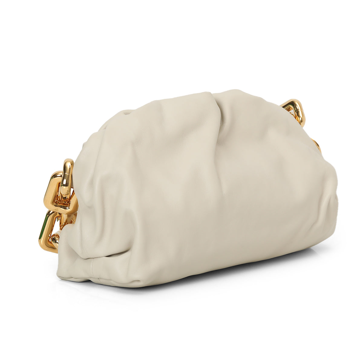 Bottega Veneta Pouch Chain Bag in Beige Medium