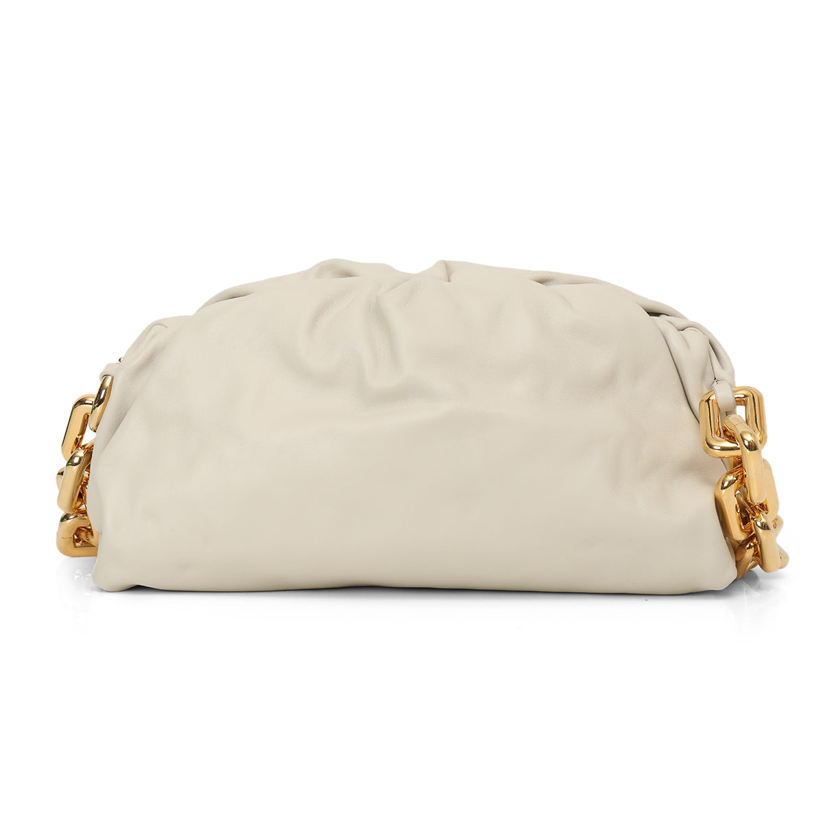 Bottega Veneta Pouch Chain Bag in Beige Medium