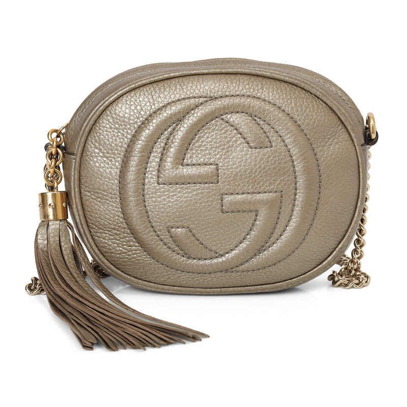 Pre loved gucci mini soho round chain bag sale