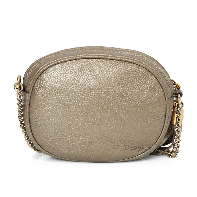 Pre loved gucci mini soho round chain bag price