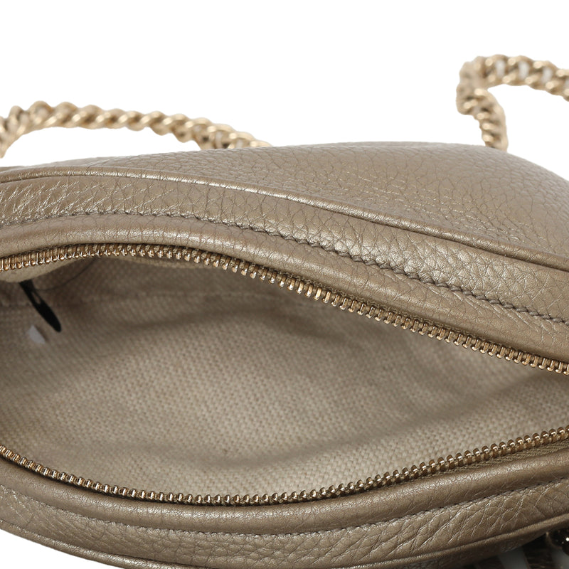 Pre loved gucci mini soho round chain bag