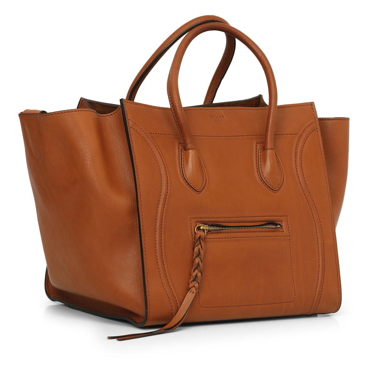 Leather Luggage Tan Phantom Tote Medium