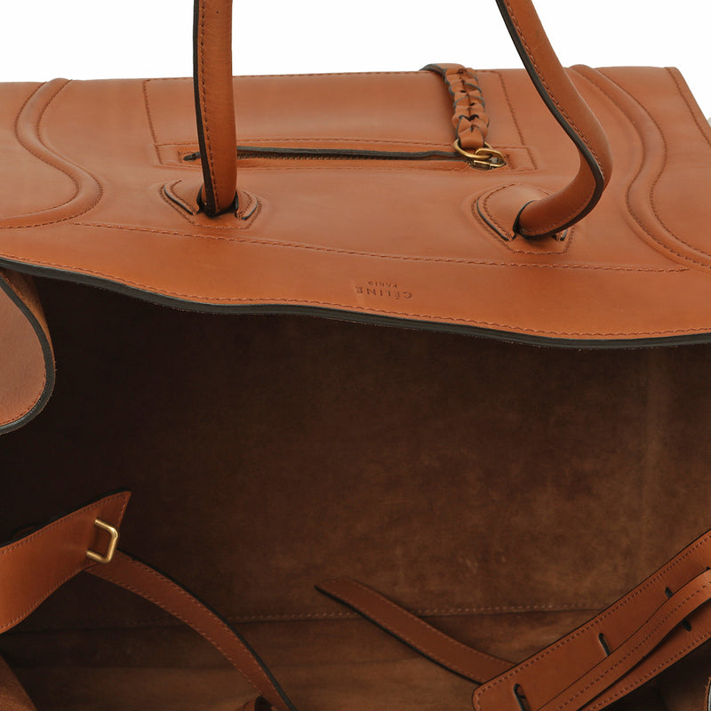 Pre loved celine leather luggage tan tote medium price