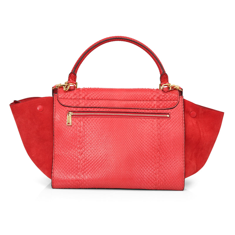 Pre loved celine red python bag price
