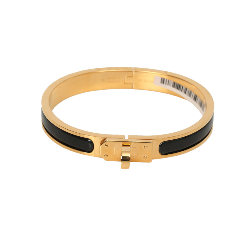 Pre-loved Hermes Mini Click Kelly Bracelet Black