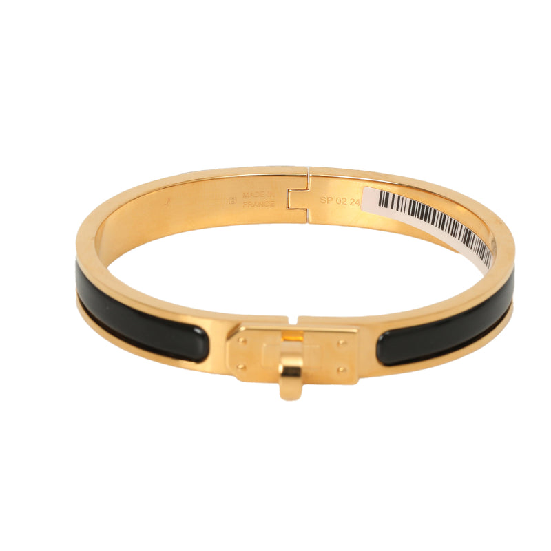 Women pre loved hermes mini clic kelly bracelet black