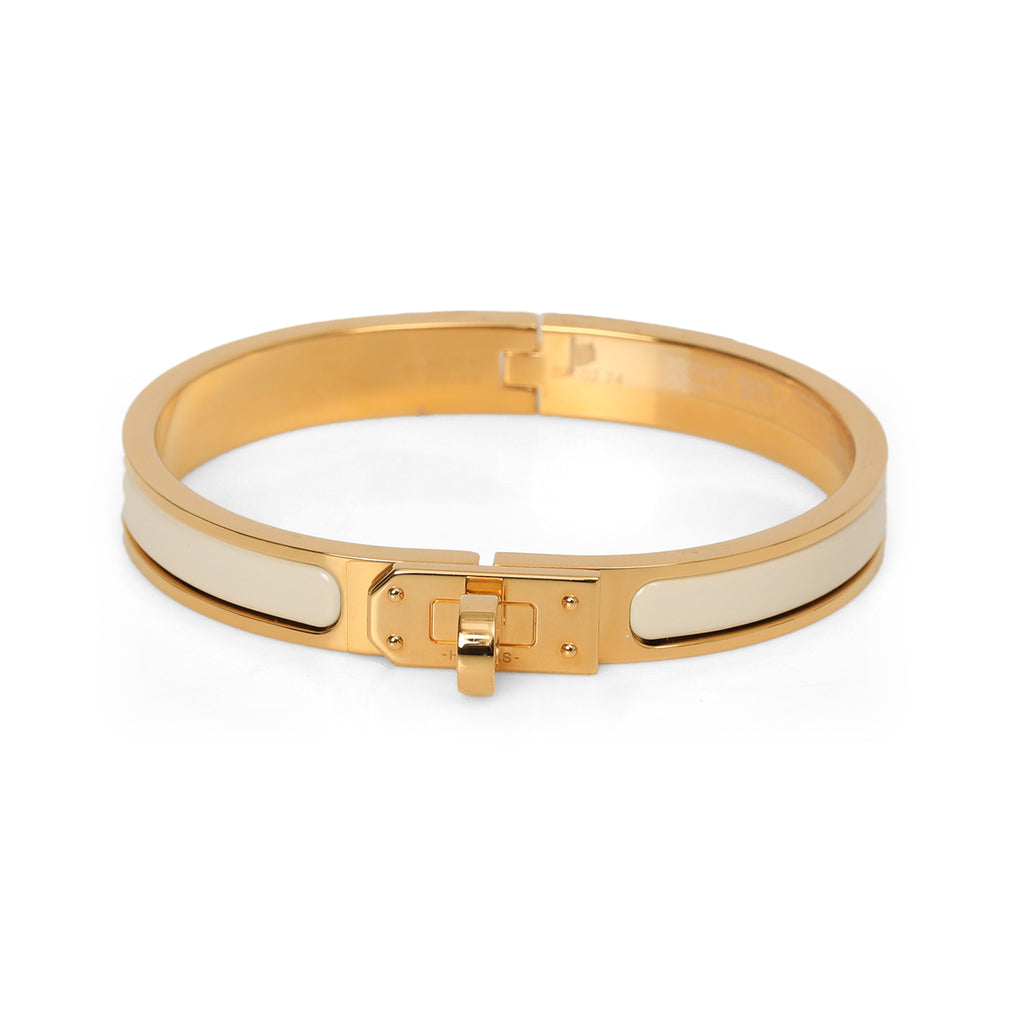 Hermes Hermes Mini Click Kelly Bracelet White