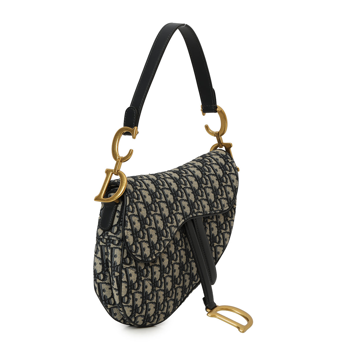 Oblique Jacquard Canvas Classic Saddle Bag