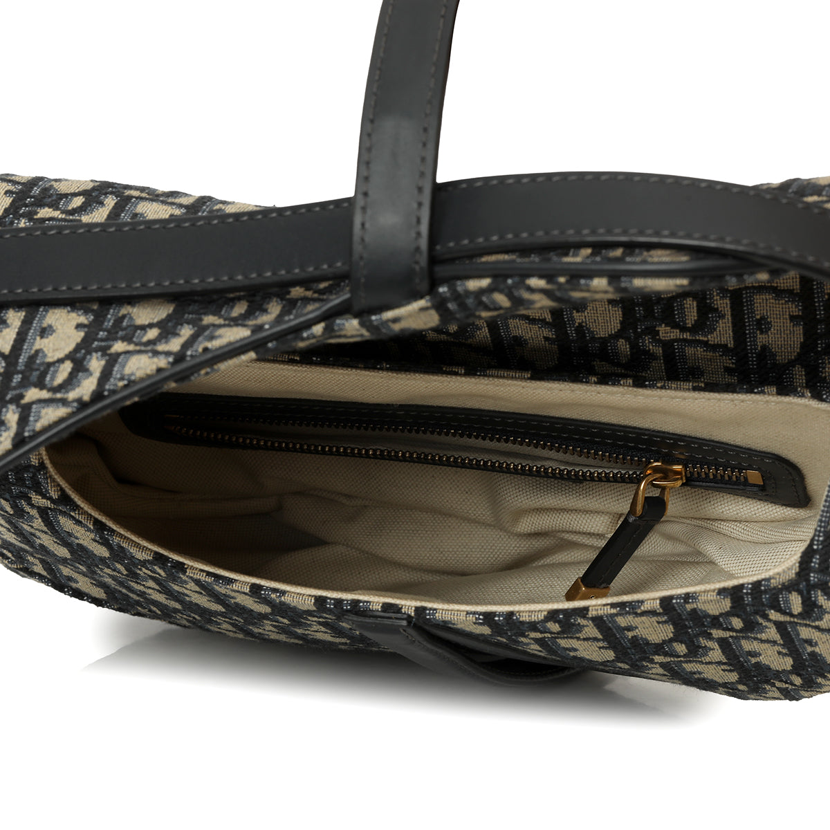 Oblique Jacquard Canvas Classic Saddle Bag